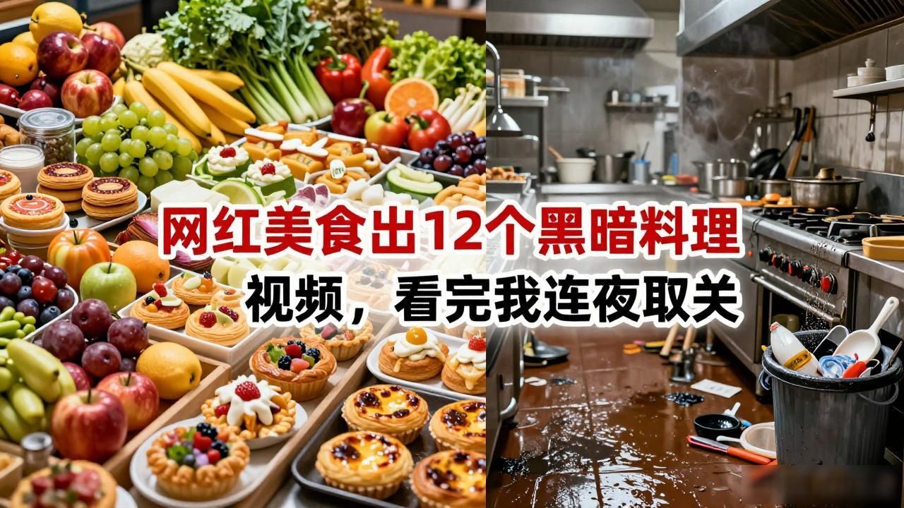 网红美食找出12个黑暗料理视频，看完我连夜取关
